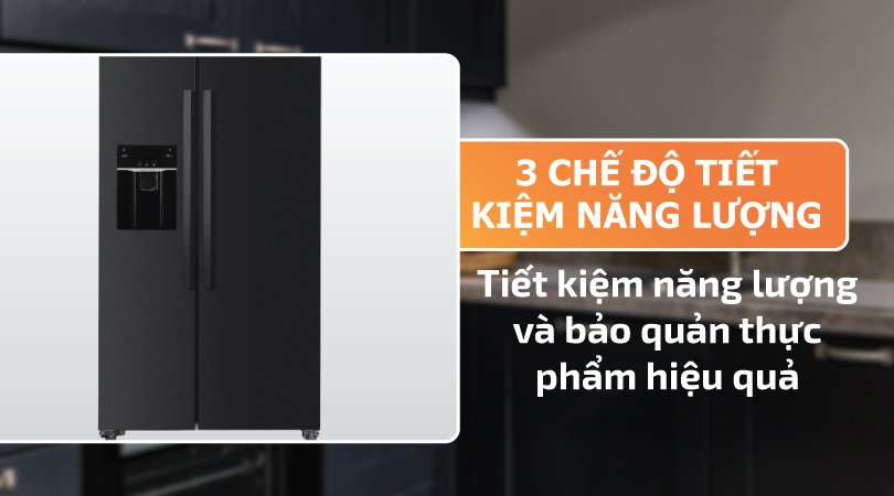 Tủ lạnh Side by Side Malloca MF-547 SIM tiết kiệm năng lượng